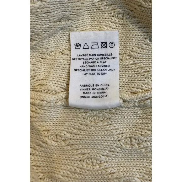 Lou Lou Studio Women's Scoop Neck Cable Knit Silk/Linen Cardigan Sweater Size M - Picture 8 of 8